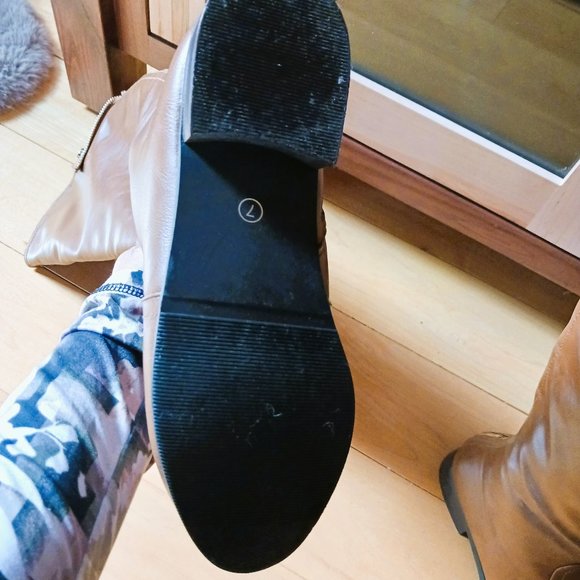 Brown Knee-High Women's Boots - Picture 4 of 7